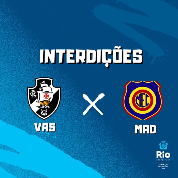Esquema especial de trânsito para jogo do Vasco em São Januário neste  sábado (14/01) – Centro de Operações Rio