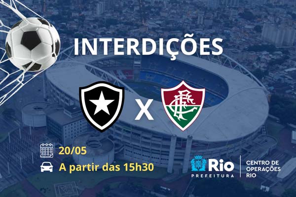 Esquema de trânsito para o clássico entre Botafogo e Flamengo no Estádio  Nilton Santos neste sábado – Centro de Operações Rio