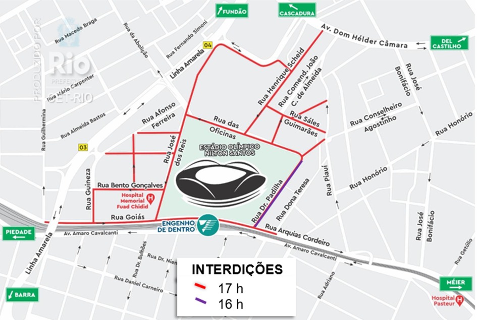 Entorno do Maracanã terá 20 ruas com estacionamento proibido nesta