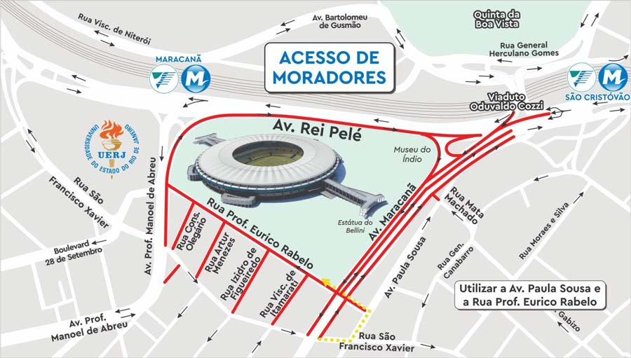 Estação Maracanã vazia em dia de jogo?