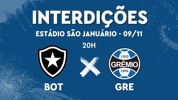 Botafogo vai jogar contra o Grêmio em São Januário