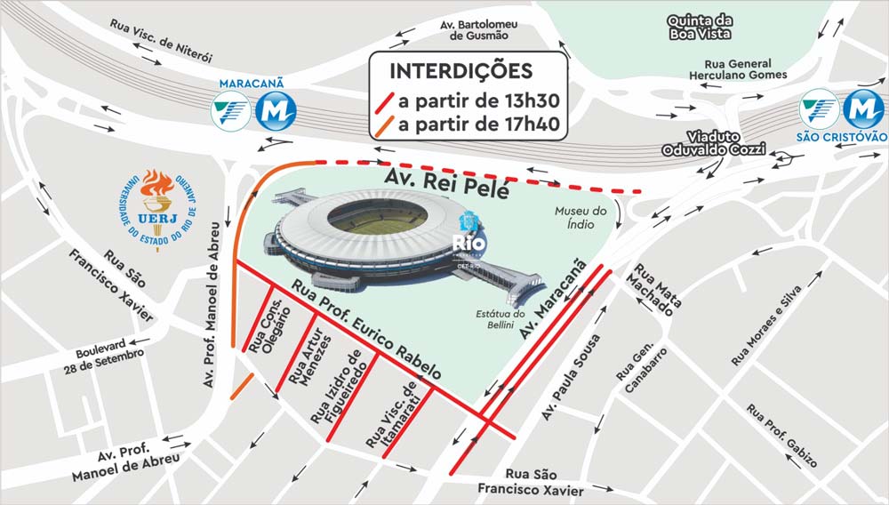 Prefeitura monta esquema operacional especial para a partida entre Flamengo  x Bragantino, no Maracanã – Centro de Operações Rio