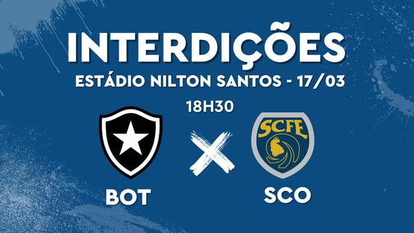 Esquema de trânsito para Botafogo e Sampaio Corrêa, neste domingo (17), no Estádio Nilton Santos