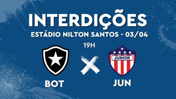 Libertadores: esquema de trânsito para Botafogo e Junior Barranquilla nesta quarta-feira no Nilton Santos