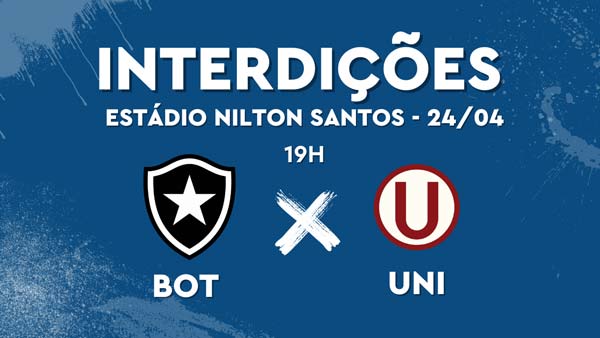 Esquema especial de trânsito para o jogo entre Botafogo e Universitário (Peru), quarta-feira (24), às 19h