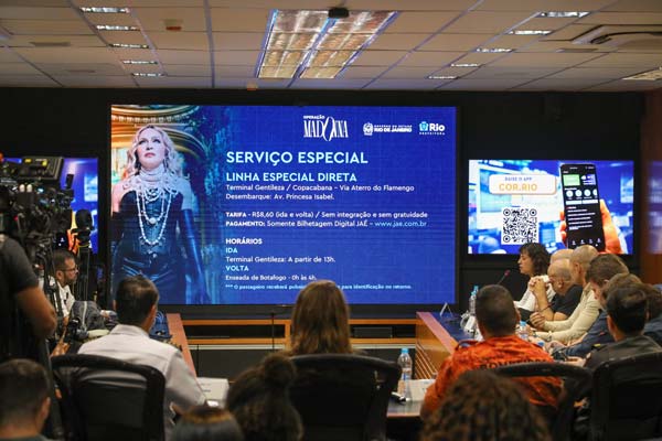 Prefeitura do Rio apresenta plano operacional para show da cantora Madonna no dia 04 de maio, em Copacabana