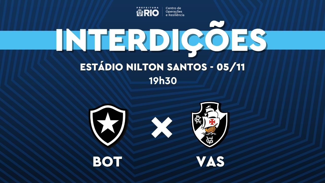 Nilton Santos: entorno do estádio terá esquema de trânsito para Botafogo x Vasco nesta quarta-feira (5/11)
