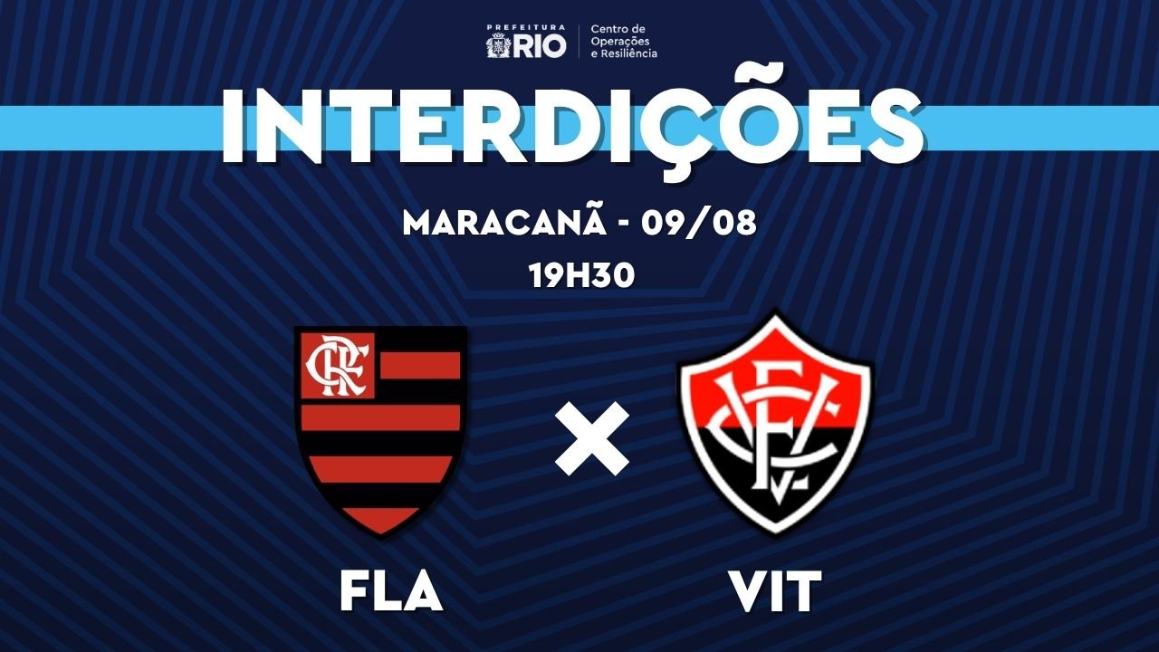 Maracanã: interdições para o jogo Flamengo x Vitória, neste domingo (09/08)